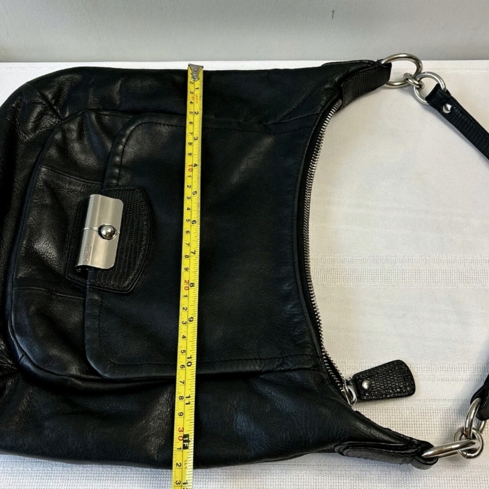 Coach Kristen Vintage Black Leather Hobo Bag - Picture 14 of 16